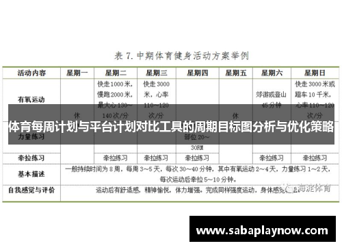 体育每周计划与平台计划对比工具的周期目标图分析与优化策略